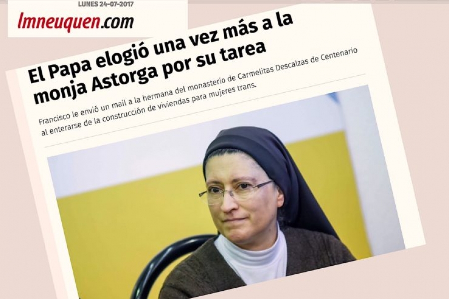 El Papa escribe a una carmelita 'de frontera' que trabaja para recuperar a personas de la prostituci&oacute;n y adicciones