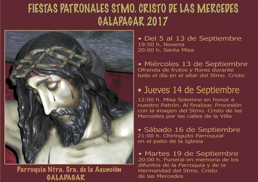 Galapagar se vuelca en sus fiestas patronales en honor al Santísimo Cristo de las Mercedes