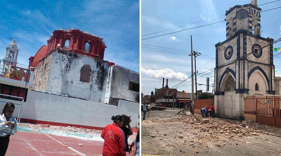 Terremoto en M&eacute;xico: 30 iglesias de Puebla fueron da&ntilde;adas