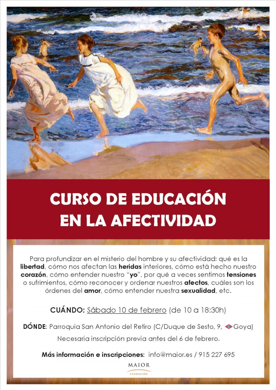 La Fundación Maior organiza un curso de educación en la afectividad en San Antonio del Retiro
