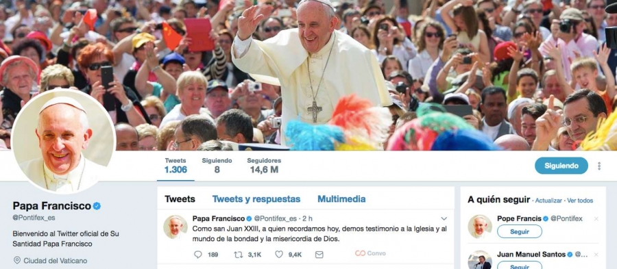 &Eacute;xito del Papa en Twitter: Alcanza los 40 millones de seguidores