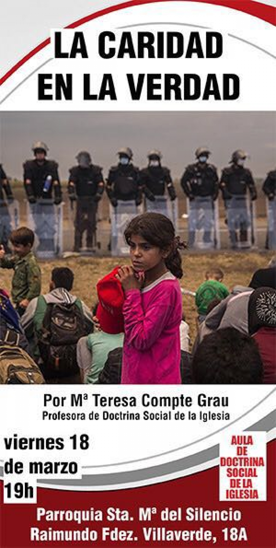 Mar&iacute;a Teresa Compte habla de Doctrina Social de la Iglesia en la parroquia Santa Mar&iacute;a del Silencio