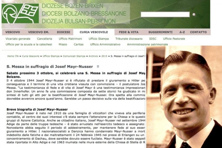 Jozef Mayr-Nusser quien rechaz&oacute; jurar por Hitler es uno de los nuevos beatos