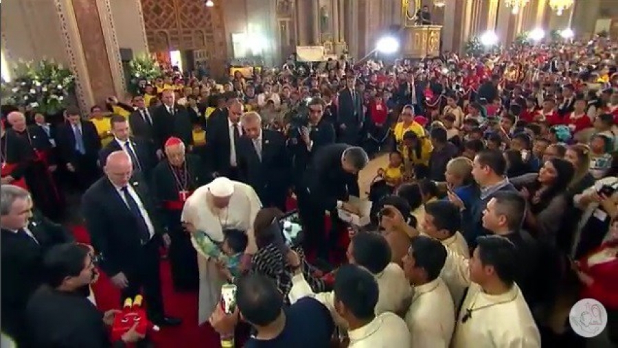 Palabras que el Santo Padre improvis&oacute; en encuentro con ni&ntilde;os en la Catedral de Morelia