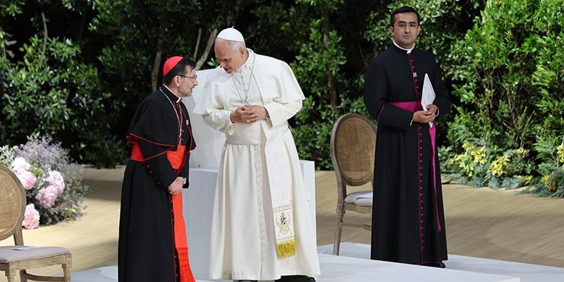 El cardenal Cobo, en el Movistar Arena: &laquo;Queremos dejarnos animar por usted, Santo Padre, para seguir aprendiendo a estar, sirviendo y alabando al estilo del Evangelio&raquo;