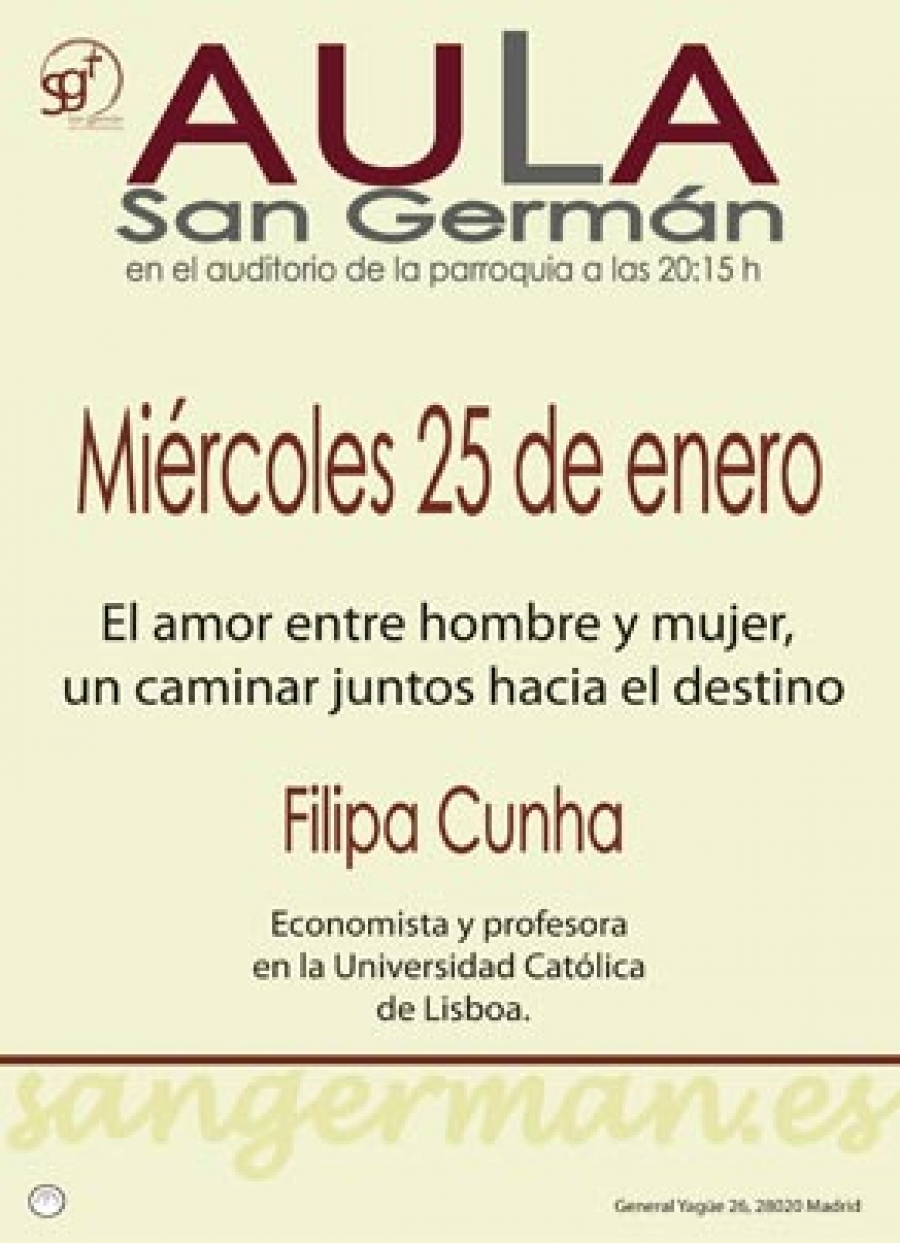 La parroquia San Germ&aacute;n ofrece una conferencia sobre 'El amor entre hombre y mujer'