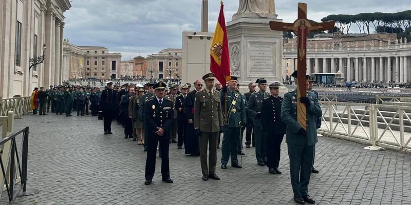 Polic&iacute;as, militares y guardias civiles, en Roma para el jubileo de las Fuerzas Armadas: &laquo;Parece que est&aacute;s m&aacute;s cerca del cielo&raquo;