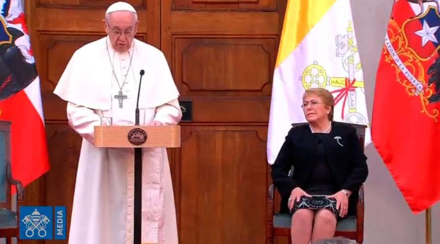 Discurso del Papa Francisco en su encuentro con autoridades y sociedad civil de Chile