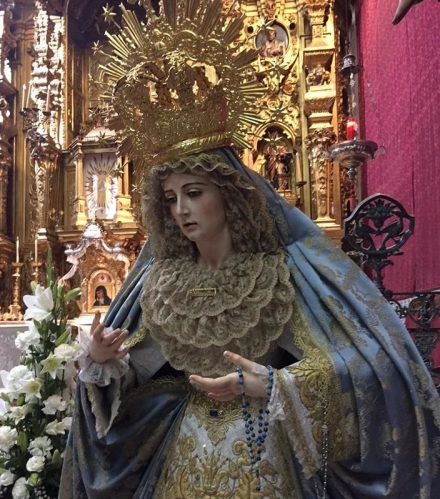 Bendición de la imagen de María Santísima de la Anunciación de la Hermandad de la Borriquita