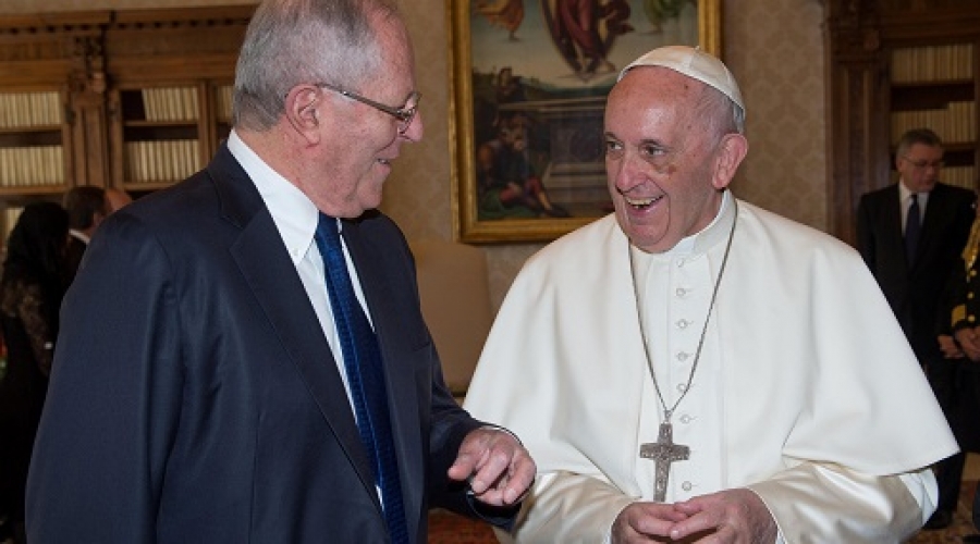 Papa Francisco recibe al presidente del Per&uacute; a pocos meses de su visita apost&oacute;lica