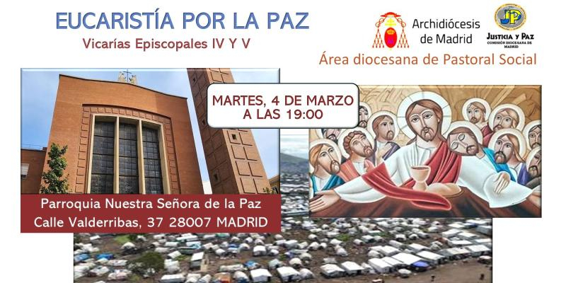 La parroquia de Nuestra Se&ntilde;ora de la Paz acoge la Eucarist&iacute;a por la Paz del mes de marzo