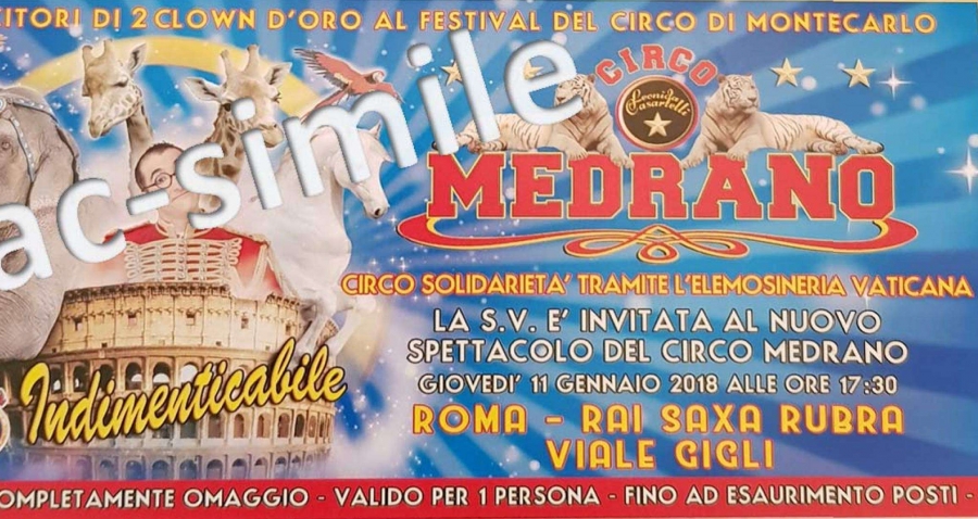 El Papa Francisco invita a 2.100 pobres, pr&oacute;fugos y encarcelados de Roma al circo