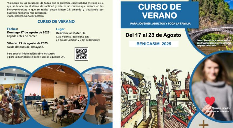 Curso de verano 2025 de Acci&oacute;n Cat&oacute;lica General de Madrid para adultos, j&oacute;venes y toda la familia en Benicasim