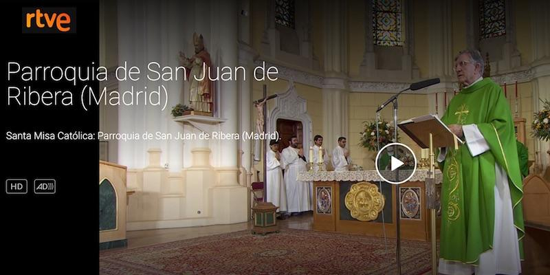 La 2 de TVE emite desde San Juan de Ribera la Misa del XXIX domingo del tiempo ordinario