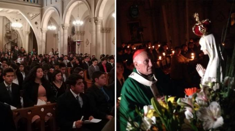 500 j&oacute;venes se consagran a la Virgen de F&aacute;tima en Chile