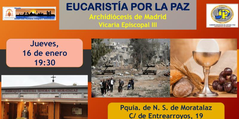 La parroquia de Nuestra Se&ntilde;ora de Moratalaz acoge la Eucarist&iacute;a por la Paz del mes de enero