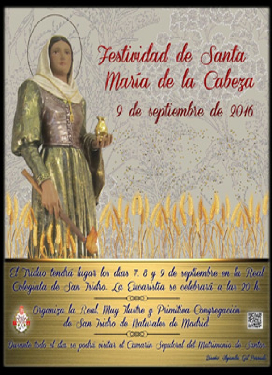 Comienza el triduo de preparaci&oacute;n de la fiesta de Santa Mar&iacute;a de la Cabeza en la Colegiata de San Isidro