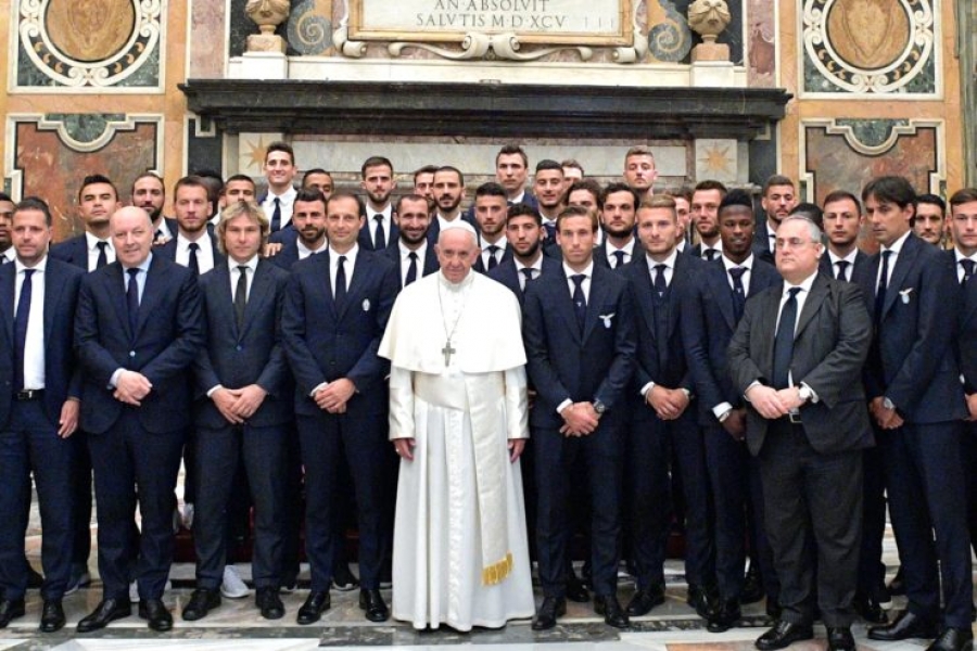 El Papa a los equipos Juventus y Lazio: &laquo;Dar testimonio de los valores aut&eacute;nticos del deporte&raquo;