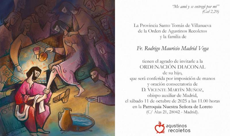 Ordenaci&oacute;n diaconal en la Parroquia Nuestra Se&ntilde;ora de Loreto, presidida por el obispo auxiliar de Madrid Vicente Mart&iacute;n Mu&ntilde;oz