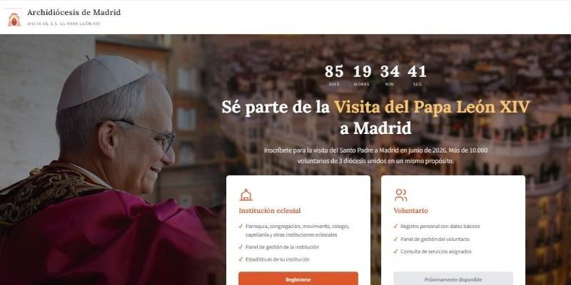 Viaje pastoral del Papa Le&oacute;n XIV: el Arzobispado anima a acoger y hospedar a los peregrinos inscribi&eacute;ndose a trav&eacute;s de la plataforma oficial madrid.conelpapa.es