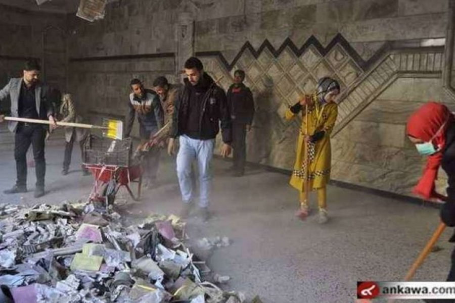 Irak: J&oacute;venes musulmanes ayudan a limpiar iglesia dedicada a Mar&iacute;a en Mosul