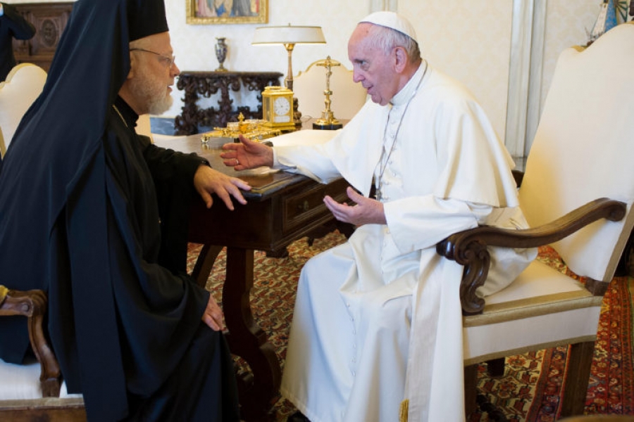 El Papa a los ortodoxos: 'La experiencia de la misericordia de Dios es el v&iacute;nculo que nos une'