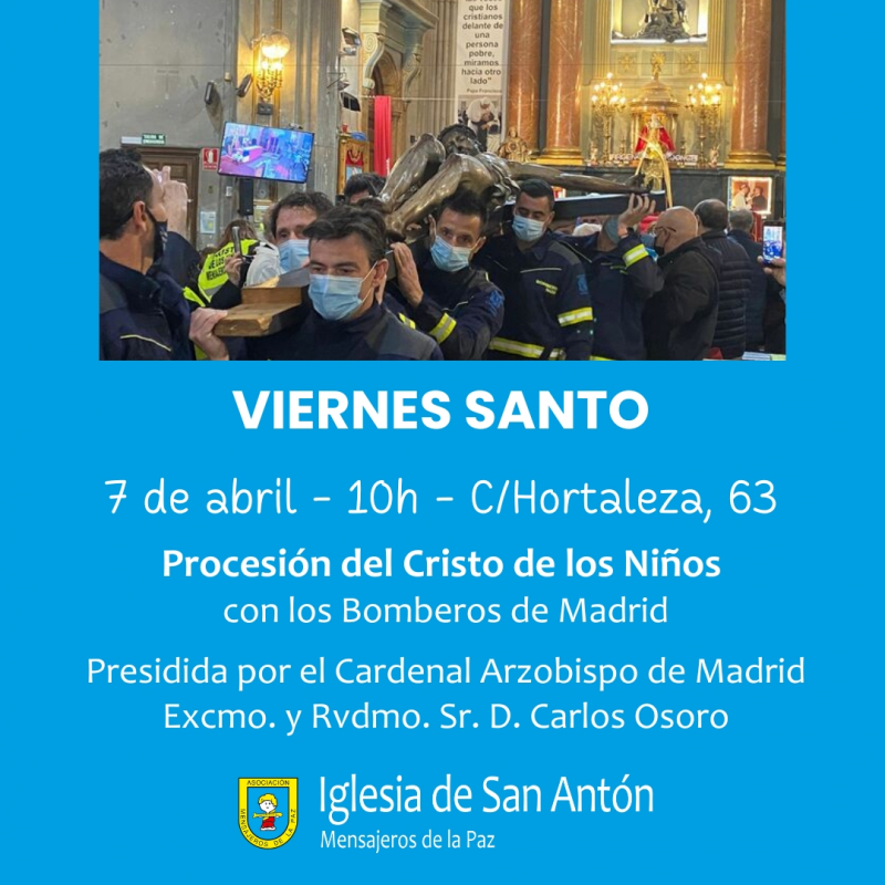 Viernes Santo. Procesión del Cristo de los Niños en la Iglesia de San Antón