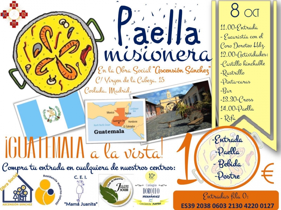 Paella misionera solidaria a favor de la obra social &#039;Ascensión Sánchez&#039; en Guatemala