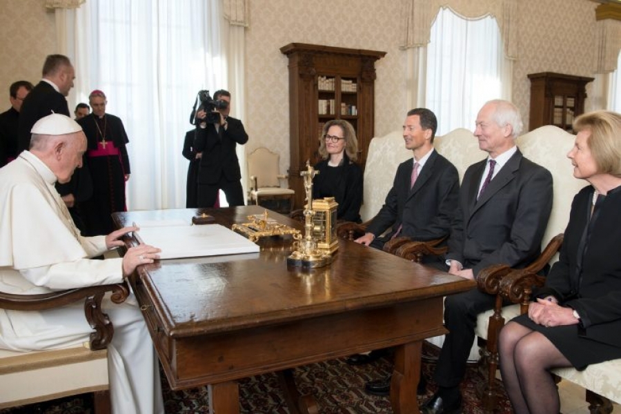 Los pr&iacute;ncipes de Liechtenstein recibidos por el Santo Padre
